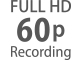 Full HD kadru nomaiņas ātrums no 24p līdz 60p